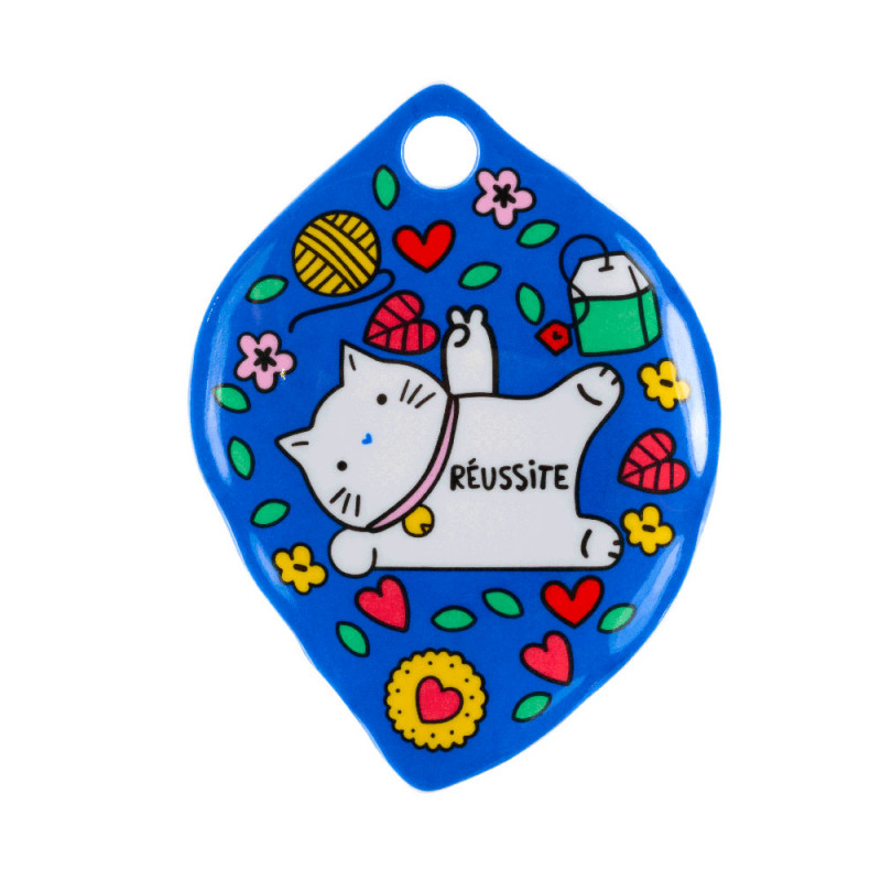 Repose sachet Chat bonheur bleu