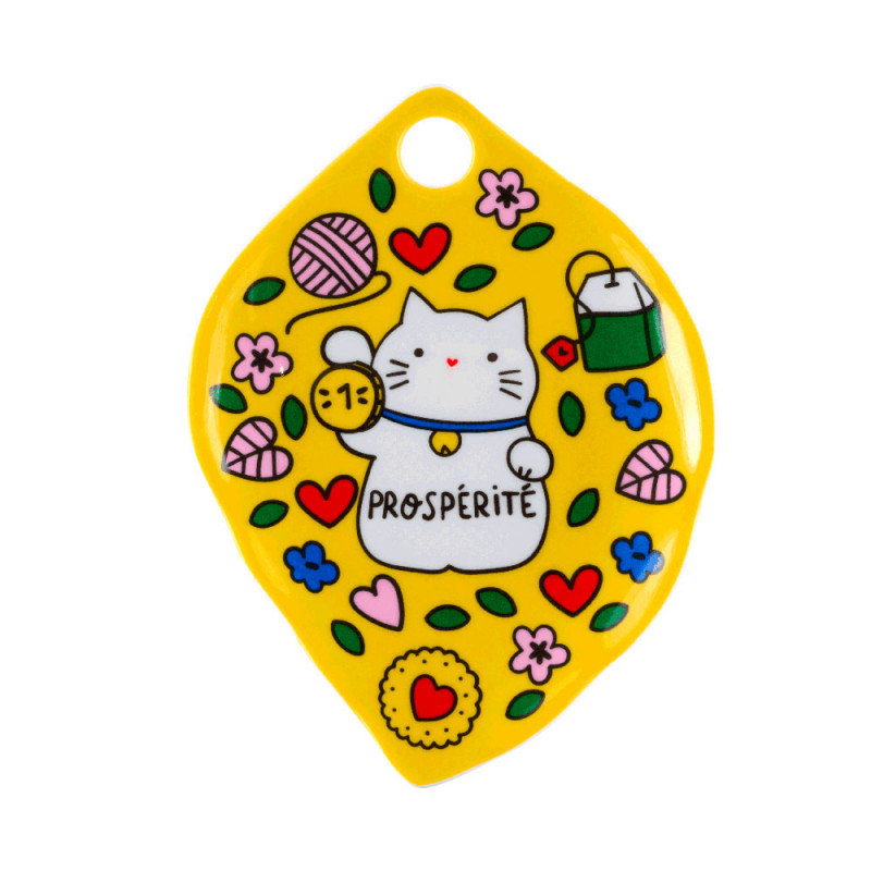 Repose sachet Chat bonheur jaune