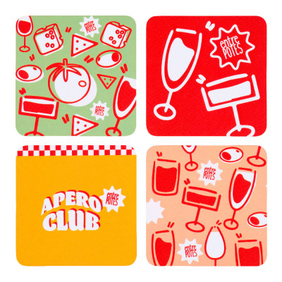 Dessous de verre (set de 4) Apéro Club