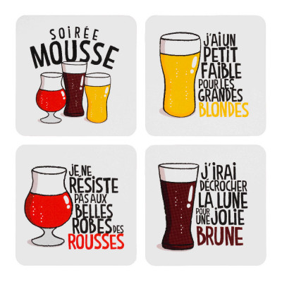 Dessous de verre (set de 4) Soirée mousse