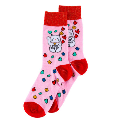 Chaussette Chat bonheur