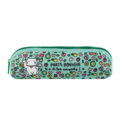 Pochette à couvert (+ 3 couverts) Chat bonheur