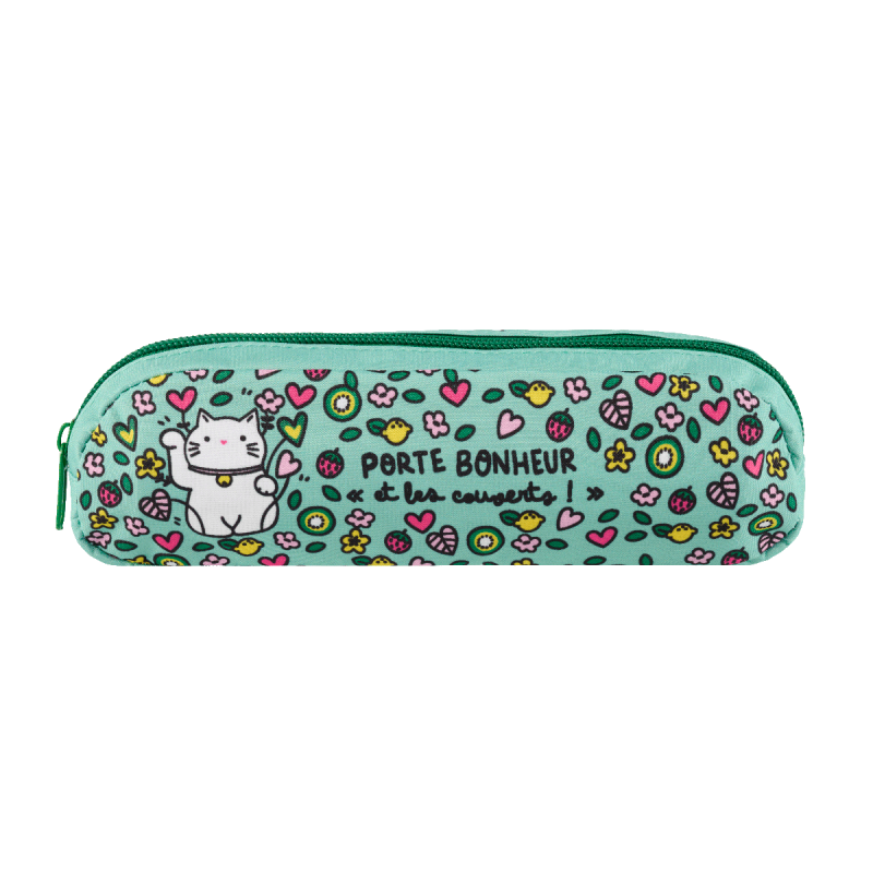 Pochette à couvert (+ 3 couverts) Chat bonheur