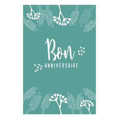 Idées Cadeaux Carte double (+ enveloppe) Joyeux anniversaire fleur P100-P230145