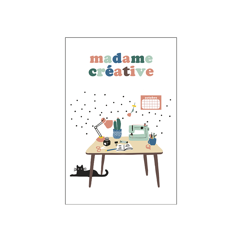 Idées Cadeaux Carte double (+ enveloppe) Madame créative P100-P230175