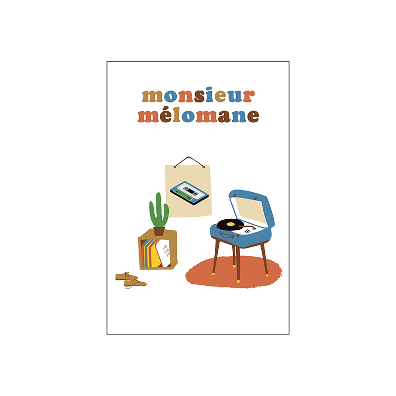 Idées Cadeaux Carte double (+ enveloppe) Monsieur mélomane P100-P230200