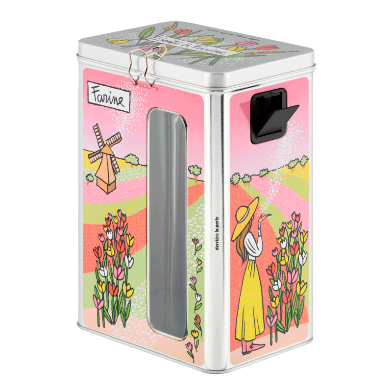 Boite à fenêtre Farine (+ bec verseur) Tulipes