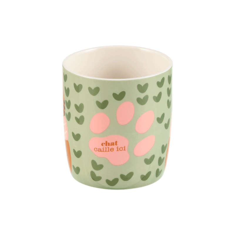 Mug Chat caille ici
