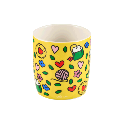 Mug Chat bonheur jaune