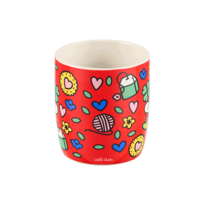 Mug Chat bonheur rouge