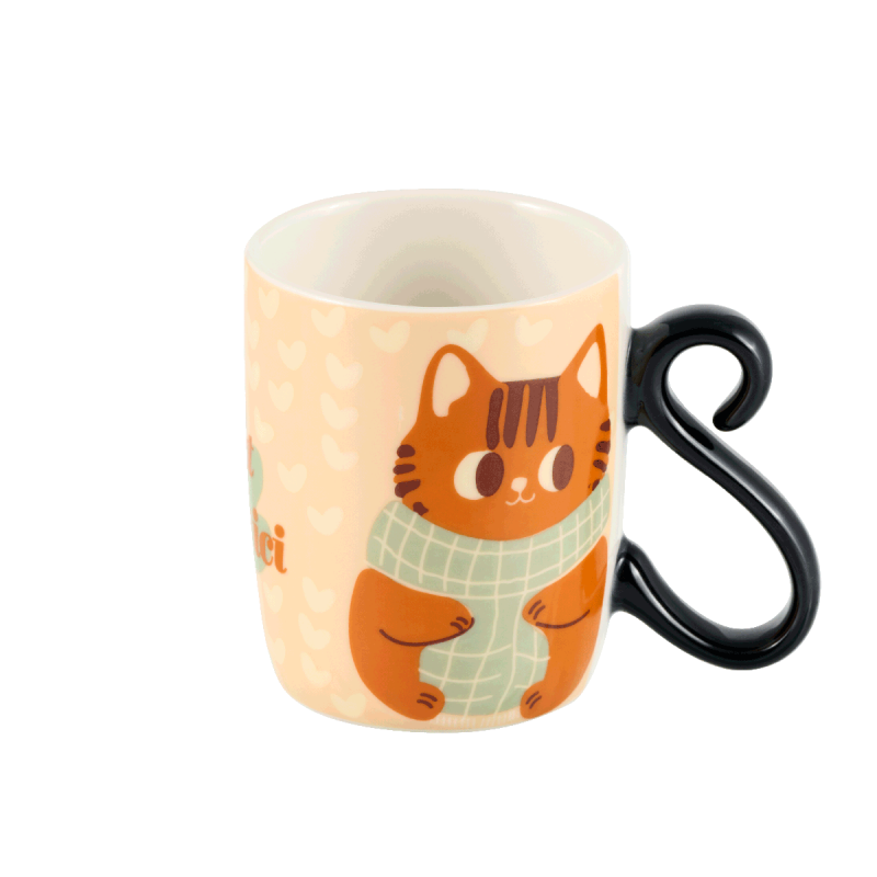 Set de 2 mini mug Chat caille ici