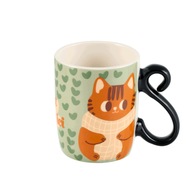 Set de 2 mini mug Chat caille ici