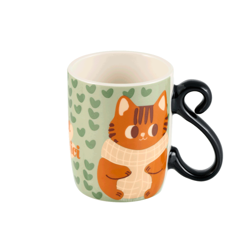 Set de 2 mini mug Chat caille ici